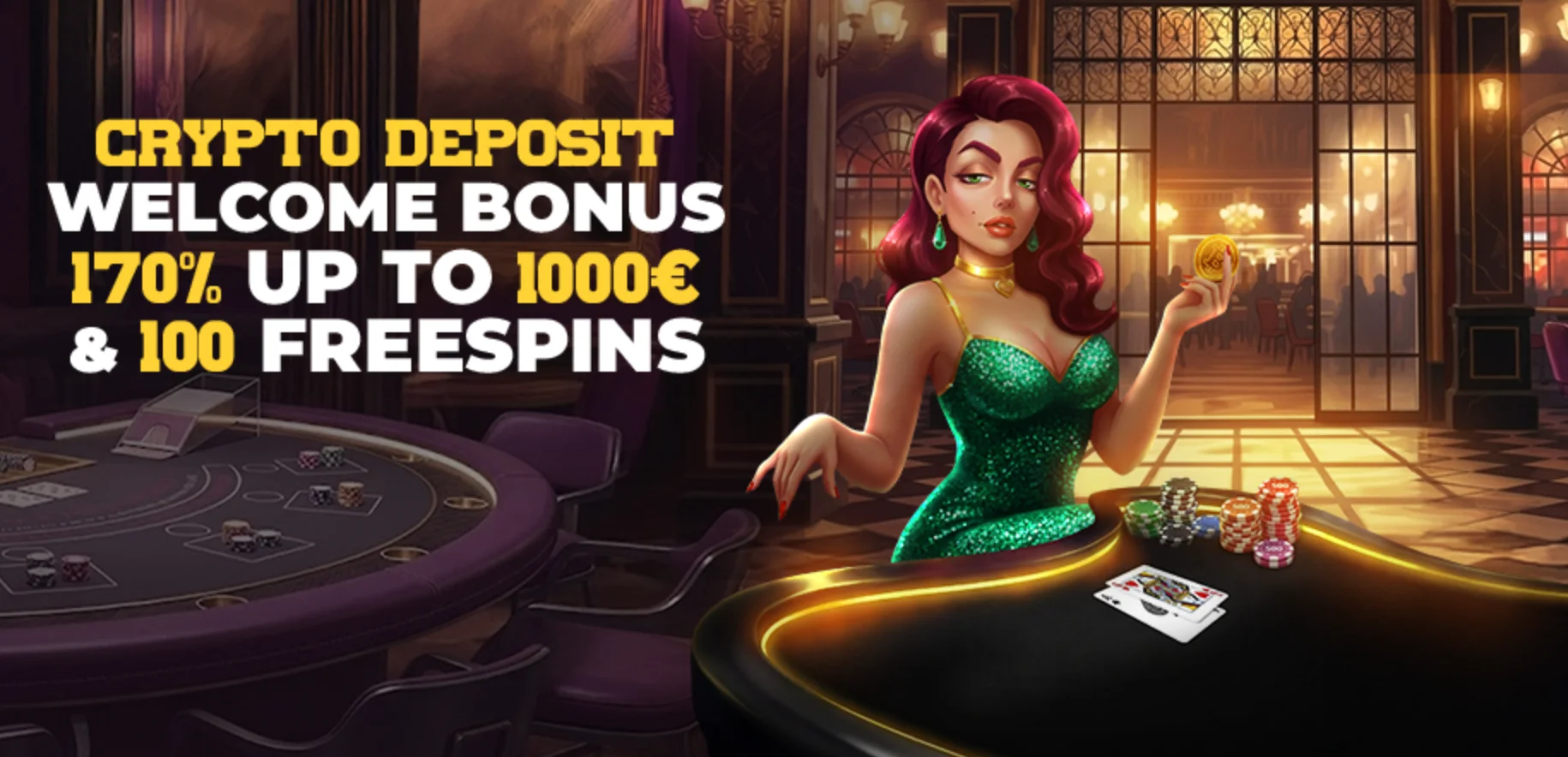 Crypto deposit bonus 170% casino